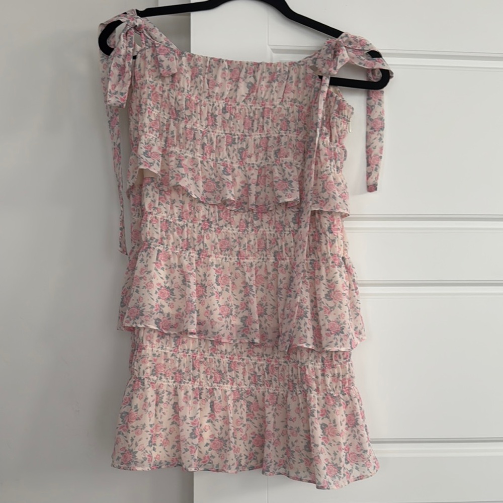 Floral Ruffle Off-Shoulder Dress